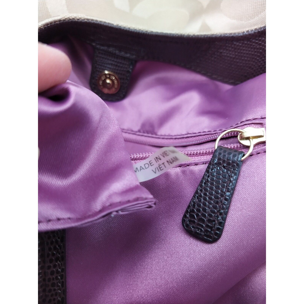 Coach Maggie Madison Signature Brown Canvas Leather 3 Compartments Shoulder Bag - Picture 13 of 15